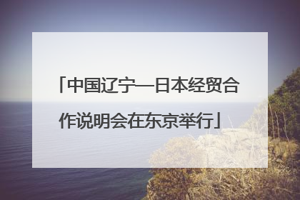 中国辽宁—日本经贸合作说明会在东京举行